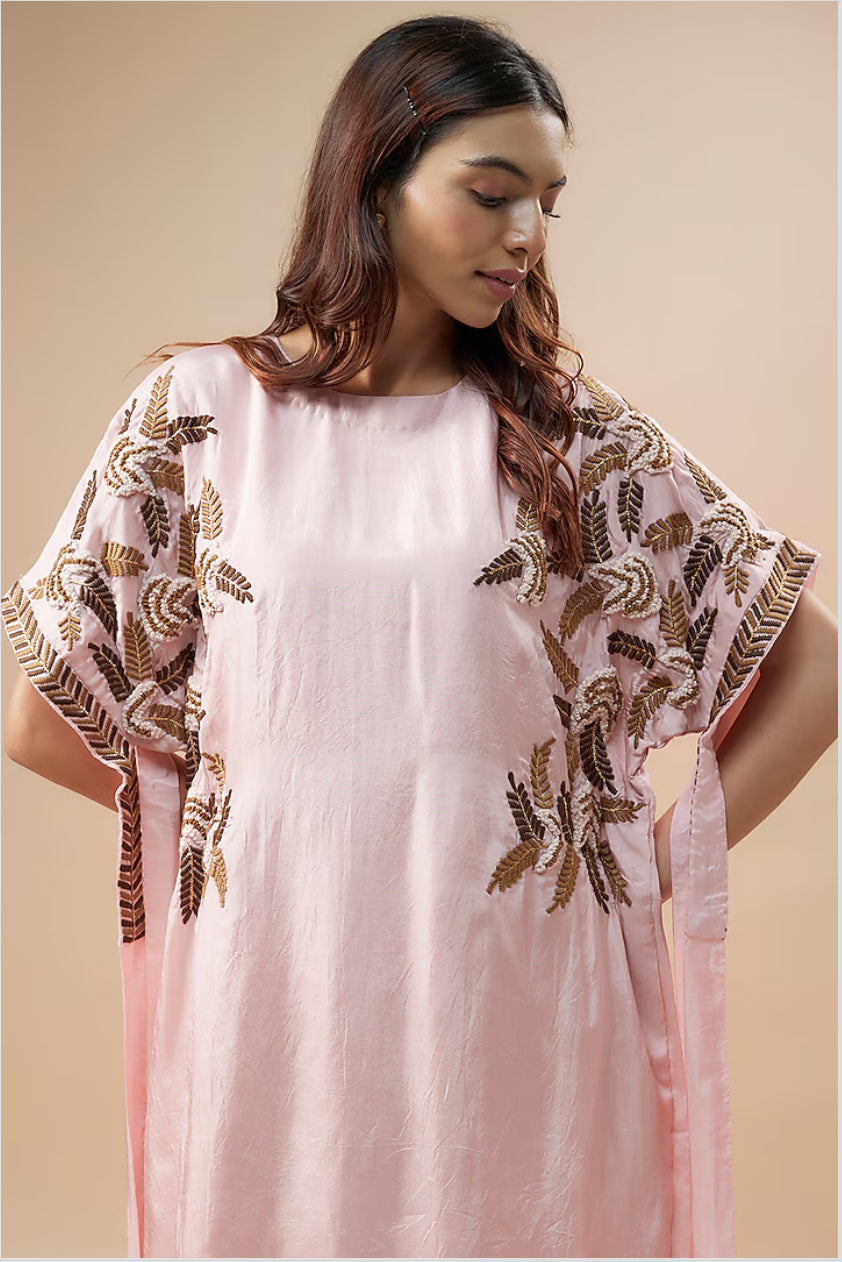 Baby pink tunic style kurti set