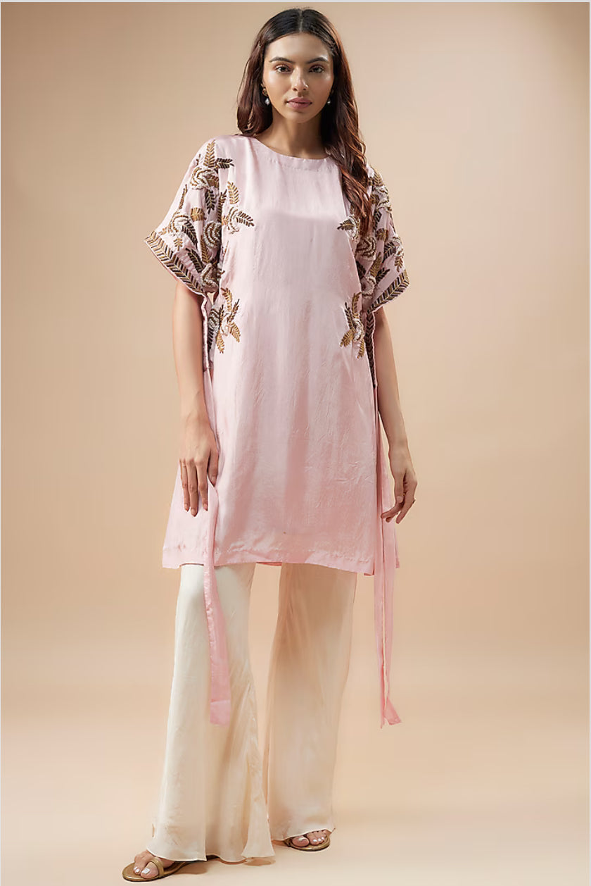 Baby pink tunic style kurti set