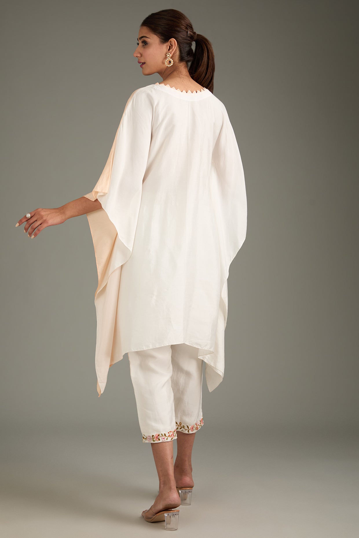 White Couture Silk Hand Embroidered Kurta Set